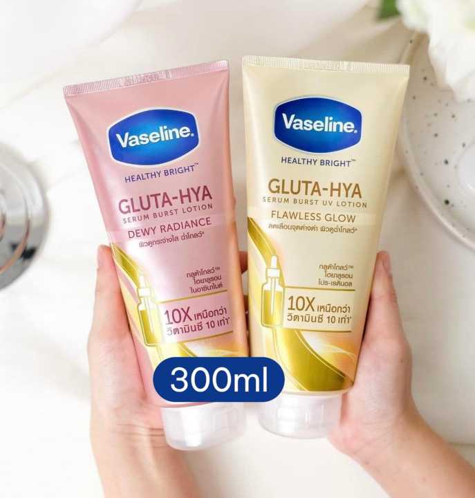 Vaseline%20Healhy%20Bright%20Flawless%20Glow%20Gluta%20Hya%20Serum%20Burst%20UV%20Body%20Lotion%20300ml%20(%20Thailand%20)%20-%20Image%205