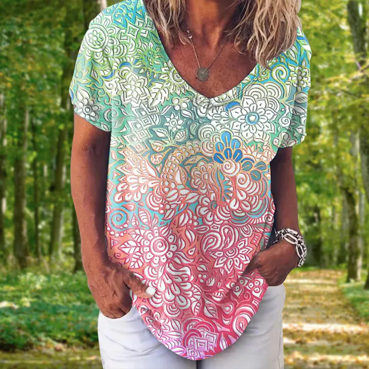 Fashion%20Women's%20T-shirt%203d%20Floral%20Print%20Tops%20Tees%20V%20Neck%20Short%20Sleeves%20Female%20Clothes%20Summer%20Large%20Size%20T%20Shirt%20Womans%20Clothing%20-%20Image%202
