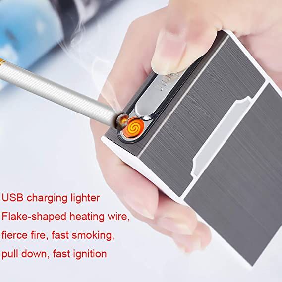 Usb%2020%20Piece%20Cigarate%20Case%202%20In%201%20Flemless%20Rechargeable%20Windproof%20Lighter%20-%20Image%203
