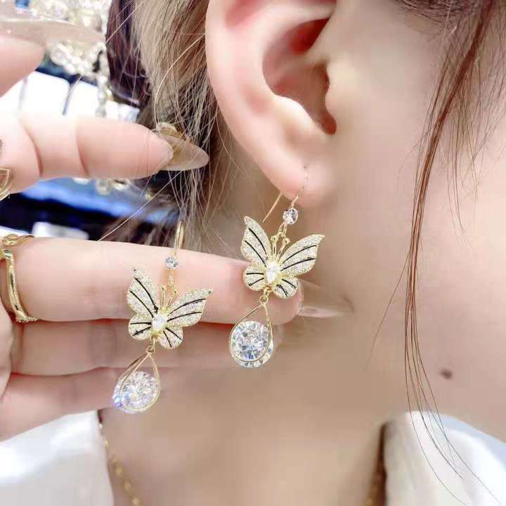 Pair%20Hook%20Drop%20Earrings%20Zinc%20Alloy%20Electroplating%20Fashion%20All-Match%20Earrings%20for%20Women%20-%20Image%205