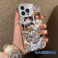 Fashion Anime One Piece Cool Luffy Case for Redmi 9A 10C 10 A1 12 12C 10A 9T 9 13C 9C Note 13 9 10s 12 8 11 11s 10 Pro Poco C65 C55 M3 M6 Pro Luxury Plating Metal Lens Soft Cover. 