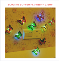 Colorful luminous butterfly small night lamp flash simulation butterfly lamp Encounter. 