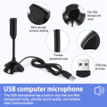 Spreeshop USB Microphone Web Flexible Noise Canceling Mic For PC Computer Laptop Stand.