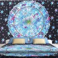 Decor Living 79*59'' Twin Zodiac Astrology Tapestry Wall Hanging Mandala Tapestries Bedspread. 