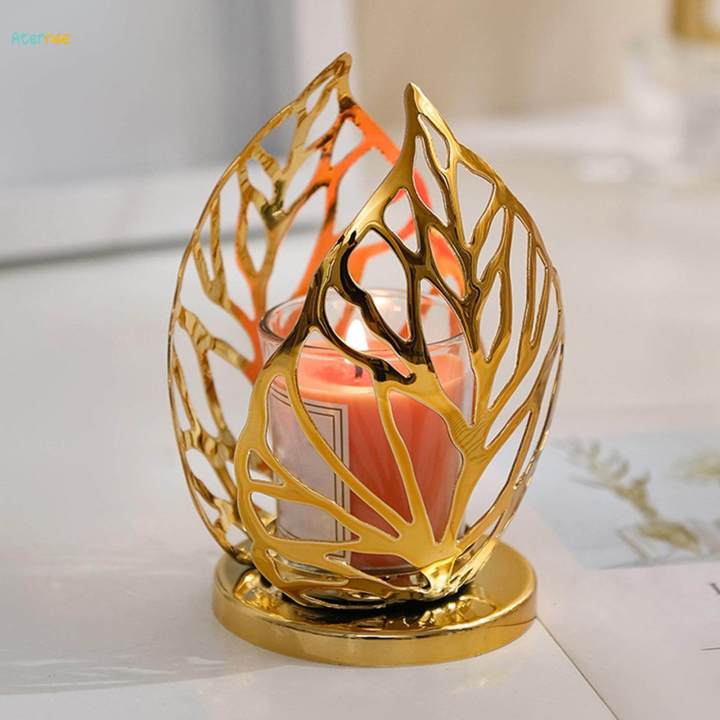 Leaf Candle Holder Valentines Day Decor for Dining Table
