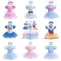 Baby Girl Romper Dress With Headband Elsa Tris Fairy Belle Mermaid Snowwhite Girl Clothes Size 3-18M Cute Design Infant Dress. 