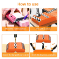 Drill Guide 30 45 90 Degree Angle 4 Size Drill Hole Lag Screw Drill Template Jig for DIY Wood Crafts Stair Wire Handrail Durable. 