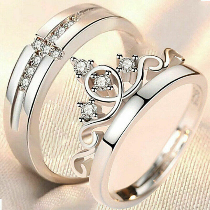 Love Promise Free Size Couple Rings For Men & Women Valentines Gift item