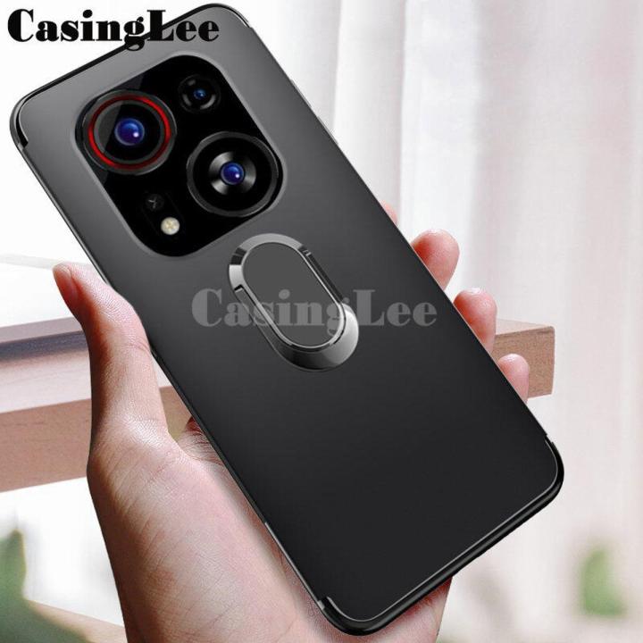 For Tecno Phantom X2 Pro Case Soft Matte Full Protector Shockproof Car Magnetic Holder Ring Phone Cover Casing Hp Tecno Phantome X2 Pro Phone Cases