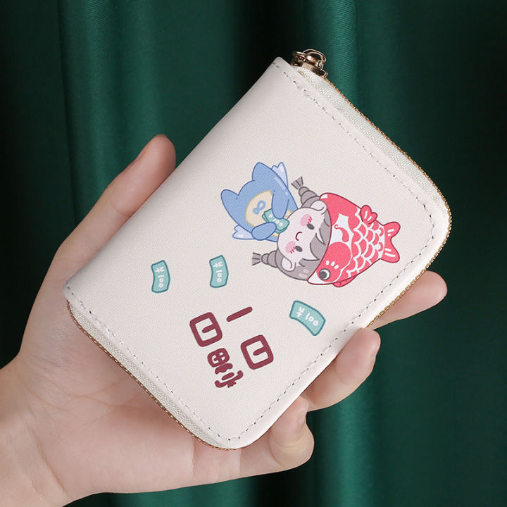 Women's%20Cartoon%20Cute%20Japanese%20Girl%20Heart%20Small%20Coin%20Purse%20Short%20ID%20Card%20Package%20All-In-One%20Bag%20-%20Image%205