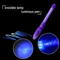 1/4/7pcs Creative Magic UV Light Pen Invisible Ink Pen Glow in the dark Pen with Built-in UV Light Gifts and Security Marking Amour zii. 