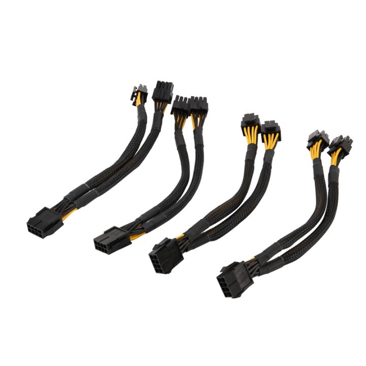 NCANRUI 4 Pcs CPU 8 Pin Splitter ATX CPU 8 Pin Female to Dual 8(4+4) Pin Male EPS 12V for Motherboard Power Adapter Cable