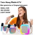 K12 Mini Karaoke Machine Portable Wireless Bluetooth Speaker with Microphone Set HiFi  Sound Karaoke Speaker for Home Party Outdoor. 