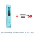 Clip Stapler Reusable Push Clamp Book Binding Machine Office Accessories For Paper Documents File Stapler School Supplies. 