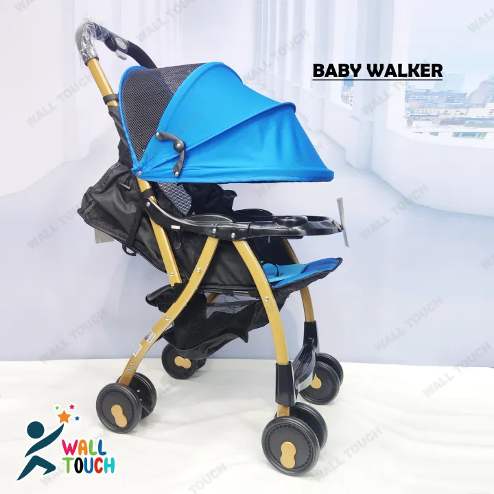 Lightweight%20Portable%20Baby%20Stroller%20Baby%20Trolley%20%20Folding%20Pram%20for%20kids%20From%20Newborn%20to%203%20Years%20With%20Back%20Rest,%20Food%20Tray%20&%20Wheel%20Lock%20-%20Image%202