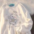 Children's Autumn Clothing White Hoodie Latest Girls Western Style Shirt Japanese Cartoon Cinnamoroll Babycinnamoroll Winter Top Clothes. 
