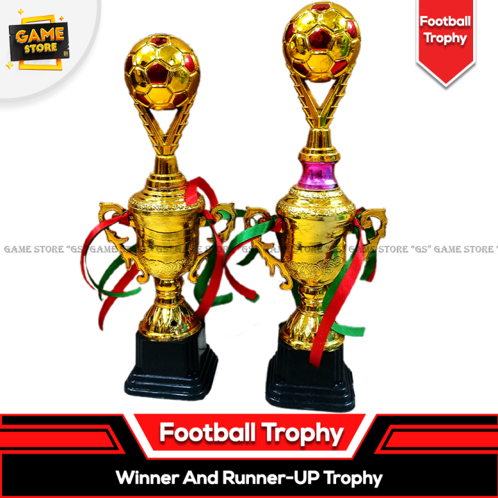 Football Tournament Gold Trophy Recognize Excellence on the Soccer Balls Court with This Gold Trophy Standing 12 & 14 Inches approx Tall