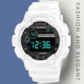 Men Multifunctional Electronic Watch Round Screen Stopwatch Life Waterproof Alarm Clock Night Light Watch.