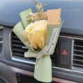 1pc Car Bouquet Design Air Outlet Decoration Clip, Lavender Sunflower Rose Self-adhesive Decoration Clip, Gift Set ( With Fragrance Tablets).