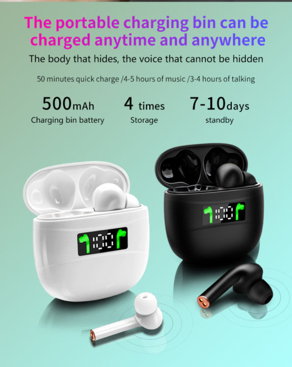 J3 PRO TWS Bluetooth 5.2 Wireless Headset Sports Noise Reduction HiFi Stereo Music Touch Earphones With Dual Microphone