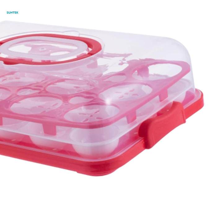 Cake%20Carrier%20with%20Cover%20Pie%20Cupcakes%20Carrier%20for%20Kitchen%20Fruits%20Camping%20Sqaure%20-%20Image%203