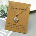 Cute Trendy Daisy Necklace Sun Flower Necklaces for Girls Simple Stylish - Flower Jewelry Dainty Chain Necklace for Women New Collection - Pendant Necklace for Girls Stylish. 