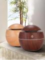 Wooden Air Humidifier Mini Night Light Portable Mist Sprayer USB Electric Air Humidifier 300ML Cool Water Mist Maker with Warm Night Light With 2 Working Modes for Home Office Car. 