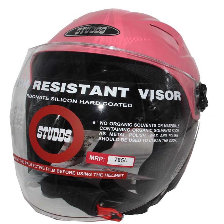 Studds Dame Half Face Helmet (Pink, XS) For Women