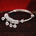 Baby Bracelet Silver Color Newborn Birthday Gift Infant Kids Adjustable Jewelry Handmade Chain Bracelets Anklet Fashion Circle. 