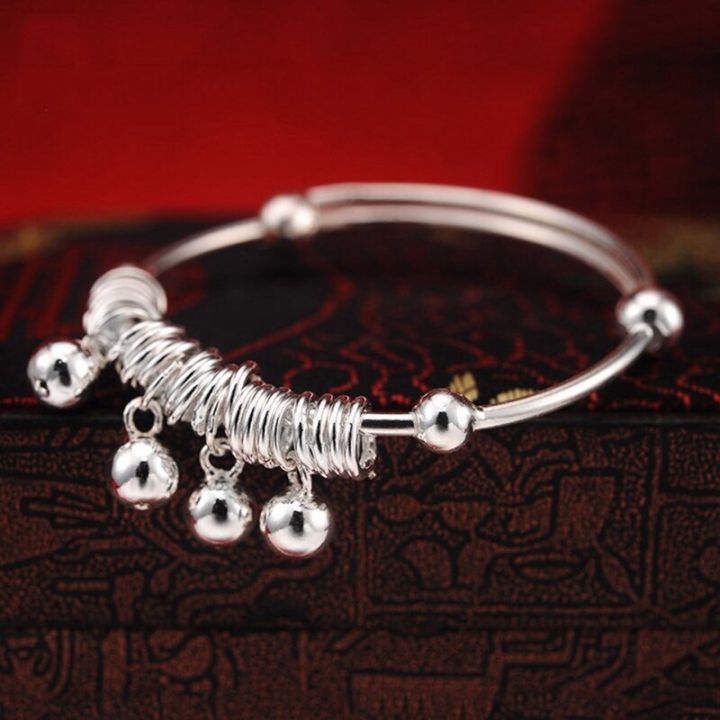 Baby%20Bracelet%20Silver%20Color%20Newborn%20Birthday%20Gift%20Infant%20Kids%20Adjustable%20Jewelry%20Handmade%20Chain%20Bracelets%20Anklet%20Fashion%20Circle%20-%20Image%202