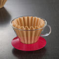 Coffee Accessories Cone Filter Paper Bowl Type Filter Cup Coffee Filter Paper Corrugated Origami Coffee Strainer.