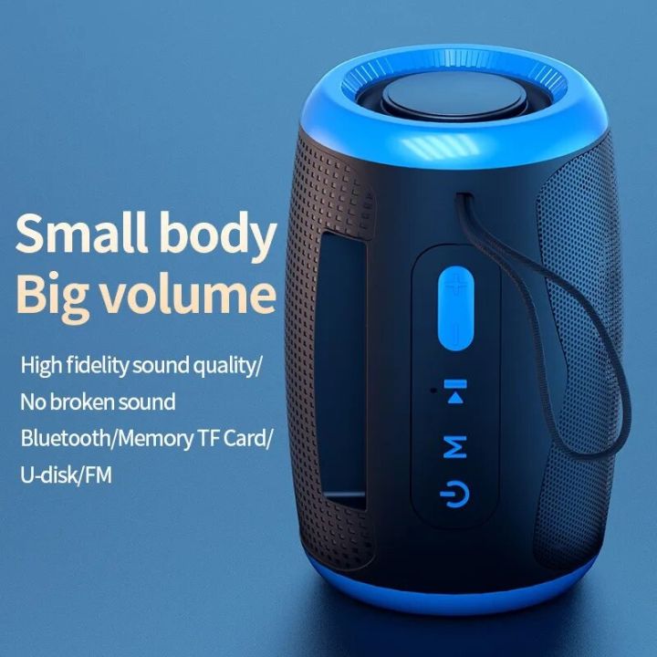 Portable Bluetooth Speaker Outdoor Waterproof Wireless TWS Radio Column ...