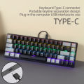 R680 Mechanical Keyboard Gaming Wired,APAYADO 68-Key Layout Mini Mechanical Keyboard,Full-key Punchless,11 RGB Light Effects. 