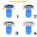 4 Pack, One Way Valve Bathroom Floor Drain,1.97 inch Silicone. 