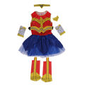 Deluxe Child Dawn Of Justice Wonder Woman Girl Superhero Halloween Cosplay Fantasia Fancy Dress Costume.