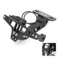CNC Frame Motorcycle License Number Plate Holder Bracket With Led Light Adjustable Most bike. 