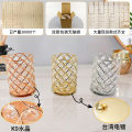 Nail art pen holder crystal glass storage box European and American desktop barrel fashion makeup brush round ornaments wholesale. 