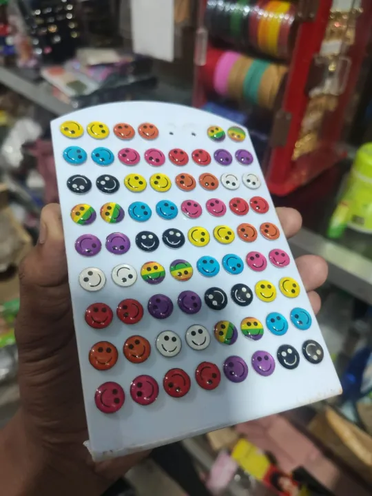 Emoji%20Earring%20Emoji%20Ear%20Top%20Emoji%20Top%20Ear%20Tops%20For%20Girls%20Kaner%20Dul%20Top%20Set%20Stone%206Pair%20-%20Ear%20Ring%20-%20Image%202