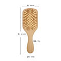 Bamboo Combs Massage Hair Brush Anti-Static Tangles Curly Hair Reduce Women Hair Loss Improve Scalp Health Styling Tools.