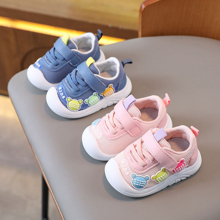 Baby single shoes autumn 0 one and a half years old 1 soft soled baby toddler shoes non-slip boys' shoes women's small breathable mesh shoes