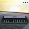 Car Temporary Parking Phone Number Card Plate Telephone Number Car Park Stop Automobile Accessories Car-styling 13x2.5cmBlack. 