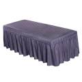 Solid Massage Table Skirt Bed Valance Sheet Cover w/ Face Hole 71x24" White. 