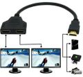HDMI Male to 2 HDMI Female 1 in 2 out Splitter Cable better signal transfer Build-in HDMI ports. 
