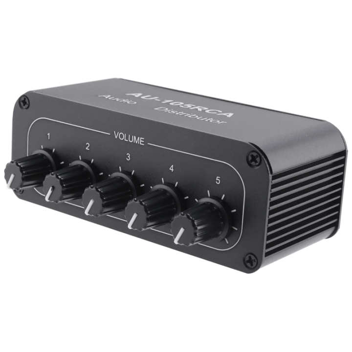 Stereo Audio Mixer 1 Input 5 Output Multi-Channel Audio Source ...