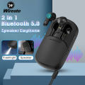 【Youyi】Wiresto 2 in 1 wireless Bluetooth headphone 5.0 audio headset with Bluetooth speaker with mini speakers headphones suitable. 