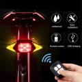 Bike Tail Light Turn Signals Wireless Remote Control Mountain Bike Tail Light USB Rechargeable Bicycle Flashing Headlight. 