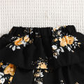 DSstyles Toddler Little Girl Summer Outfits 3-Piece Suit Sleeveless Top Mini Skirt Sun Hat Set Summer Baby Clothing Outfits. 