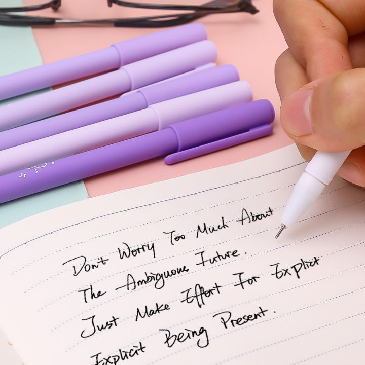 6Pcs/Set%200.5Mm%20Morandi%20Color%20Neutral%20Pen%20Office%20Supplies%20Student%20Stationery%20Black%20Ink%20Pens%20Children%20Gift%20-%20Image%202