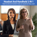New 2 in 1 Handheld UHF Wireless Microphone Professional Head-Wear Mic Volume Amplifier for Speech Teaching. 