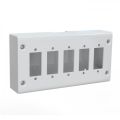 5 Hole Piano Switch Box Plastic Nylon ( Electrical Switch Board of 5 points ) White Color. 